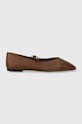 Kožené baleríny Alohas Sway S00191.13 hnědá SS24