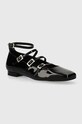 Alohas balerini de piele Luke Planet friendly negru S100056.01
