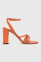 arancione BOSS sandali in pelle Mandy Donna
