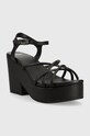 BOSS sandały Cate Wedge 50493097.001 czarny SS23