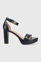 Lauren Ralph Lauren bőr szandál SYLVIA magas sötétkék 802891414002.410