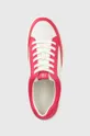 ροζ Δερμάτινα αθλητικά παπούτσια Lauren Ralph Lauren HAILEY II