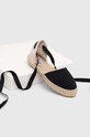 Manebi espadryle Flat Valenciana Espadrilles O.7.9.P0 czarny SS23