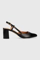 Jonak pantofi de piele DHAPOP VERNIS/CUIR calcai expus negru 3300259