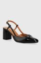 Jonak czółenka skórzane DHAPOP VERNIS/CUIR 3300259 czarny AW24