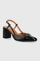 Kožne salonke Jonak DHAPOP VERNIS/CUIR 3300259 crna AW25