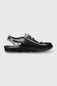Keen sandali finta pelle fiore nero 1027447