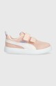 Puma sneakersy dziecięce Courtflex v2 Mesh V PS syntetyczny różowy 37175813.PPYX