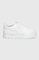 Puma sneakersy skórzane Mayze Lth Jr niska biały 38452701.PPYX