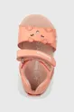 broskvová Dětské kožené sandály Biomecanics