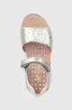 strieborná Detské kožené sandále Biomecanics