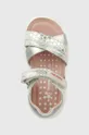 stříbrná Dětské kožené sandály Biomecanics