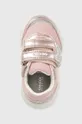 pastelově růžová Dětské kožené sneakers boty Geox