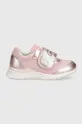 ροζ Παιδικά δερμάτινα αθλητικά παπούτσια Geox Για κορίτσια