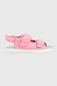 růžová Dětské kožené sandály Camper Oruga Dívčí