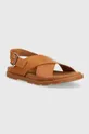 Detské kožené sandále Camper hnedá