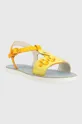 Otroški usnjeni sandali Camper rumena