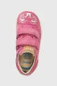 ροζ Παιδικά δερμάτινα αθλητικά παπούτσια Geox