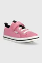 Παιδικά πάνινα παπούτσια Geox ροζ
