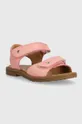 Дитячі шкіряні сандалі Primigi рожевий