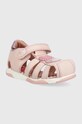 Garvalin sandale din piele pentru copii 232310.24.27 roz SS23