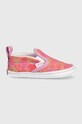 Vans scarpie per neonato/a IN Slip On V Crib ROSE MPINK pelle fiore rosa VN0A2XSLPT51