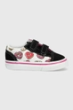 Детские кроссовки Vans TD Old Skool V LOVE BLKPK чёрный