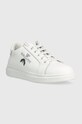 Kožené tenisky Patrizia Pepe Girl PPJ210.31.34 biela SS24