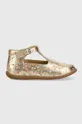золотий Дитячі шкіряні туфлі Pom D'api Для дівчаток