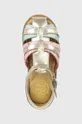 серебрянный Детские кожаные сандалии Pom D'api