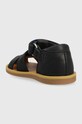 Dziewczynka Pom D'api sandały skórzane dziecięce O1CFAF0401.19.23 czarny