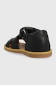Dziewczynka Pom D'api sandały skórzane dziecięce O1CFAF0401.19.23 czarny