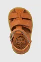 rjava Otroški usnjeni sandali Pom D'api