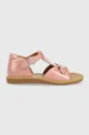 розовый Детские кожаные сандалии Pom D'api Для девочек