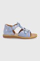 Pom D'api sandały skórzane dziecięce Planet friendly niebieski O1DEAG0403.19.23