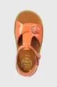 oranžna Otroški usnjeni sandali Pom D'api