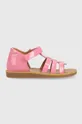 рожевий Дитячі шкіряні сандалі Pom D'api Для дівчаток