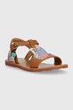 Pom D'api sandale din piele pentru copii O1HFAA0401.24.27 maro SS23