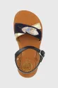 mornarsko modra Otroški usnjeni sandali Pom D'api