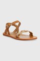 Pom D'api sandale din piele pentru copii O1GICR04R1.31.34 maro SS23