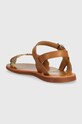 Dziewczynka Pom D'api sandały skórzane dziecięce O1GICR04R1.28.30 brązowy