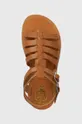 коричневый Детские кожаные сандалии Pom D'api