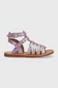 Pom D'api sandale din piele intoarsa pentru copii violet O1GLAN0402.24.27