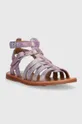 Detské semišové sandále Pom D'api fialová