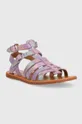 Detské kožené sandále Pom D'api fialová
