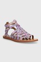 Pom D'api sandale din piele intoarsa pentru copii O1GLAN0402.35.40 violet SS23