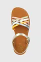 strieborná Detské kožené sandále Pom D'api