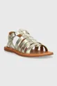 Detské kožené sandále Pom D'api strieborná