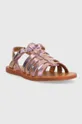 Detské kožené sandále Pom D'api fialová