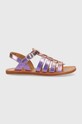 Pom D'api sandale din piele pentru copii violet O1GYAO0402.31.34